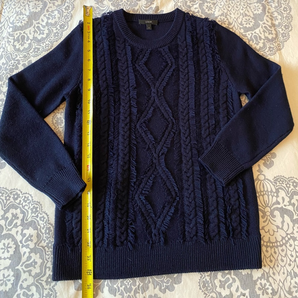J CREW navy sweater size medium.